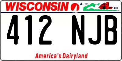 WI license plate 412NJB