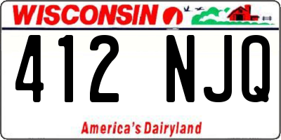 WI license plate 412NJQ