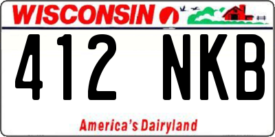 WI license plate 412NKB