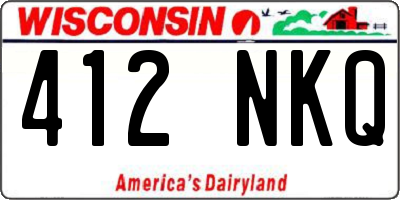 WI license plate 412NKQ
