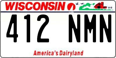 WI license plate 412NMN