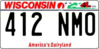 WI license plate 412NMO