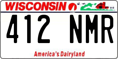 WI license plate 412NMR