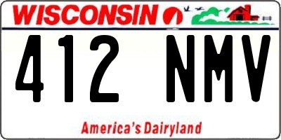 WI license plate 412NMV