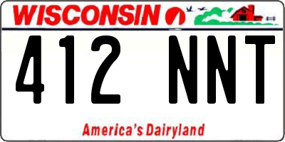 WI license plate 412NNT