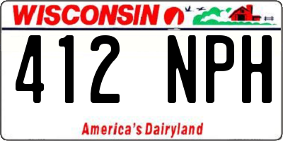 WI license plate 412NPH