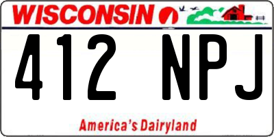 WI license plate 412NPJ