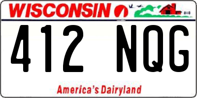 WI license plate 412NQG