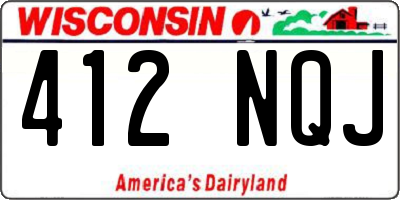 WI license plate 412NQJ