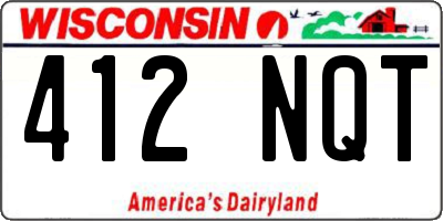 WI license plate 412NQT