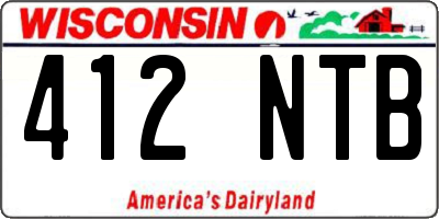 WI license plate 412NTB