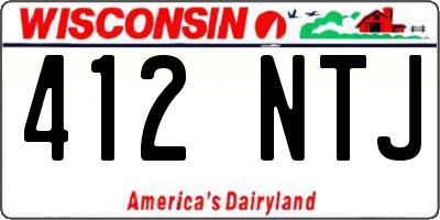 WI license plate 412NTJ