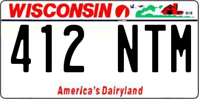WI license plate 412NTM