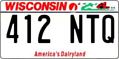 WI license plate 412NTQ