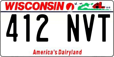 WI license plate 412NVT