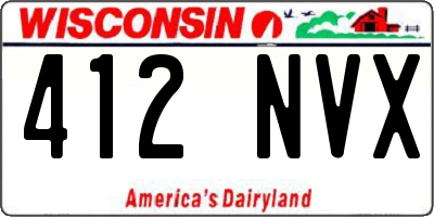 WI license plate 412NVX