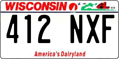 WI license plate 412NXF
