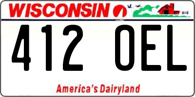 WI license plate 412OEL