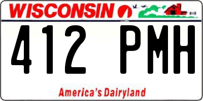 WI license plate 412PMH