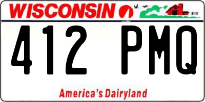WI license plate 412PMQ