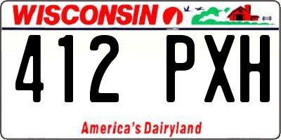 WI license plate 412PXH