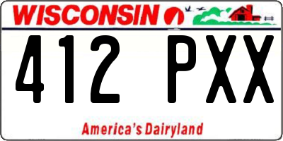 WI license plate 412PXX