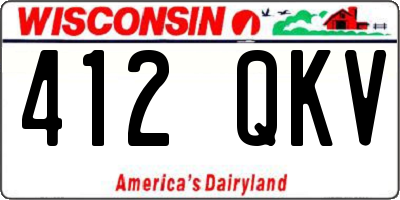 WI license plate 412QKV