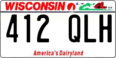 WI license plate 412QLH