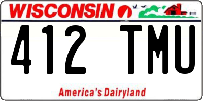 WI license plate 412TMU