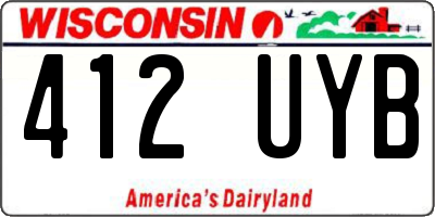 WI license plate 412UYB