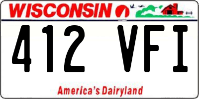 WI license plate 412VFI