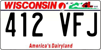 WI license plate 412VFJ