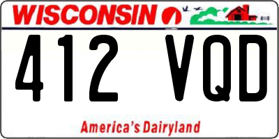 WI license plate 412VQD