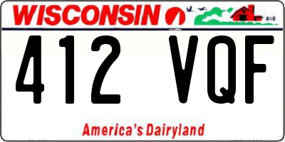 WI license plate 412VQF