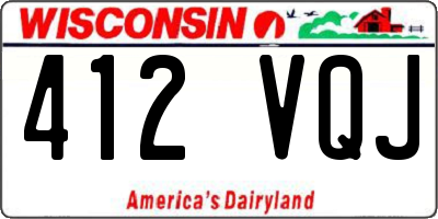 WI license plate 412VQJ