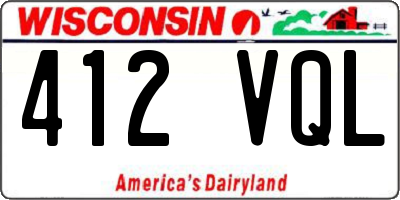 WI license plate 412VQL