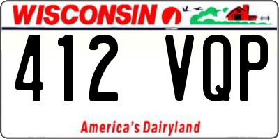 WI license plate 412VQP