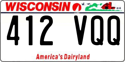 WI license plate 412VQQ