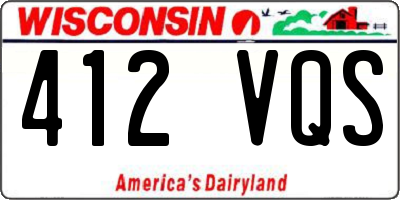WI license plate 412VQS