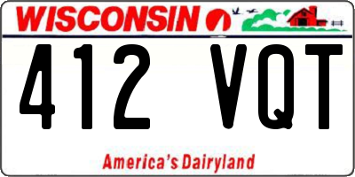 WI license plate 412VQT