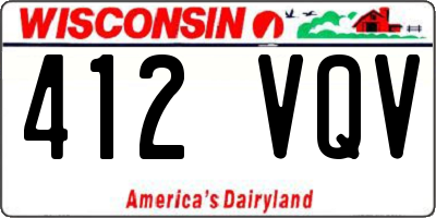 WI license plate 412VQV