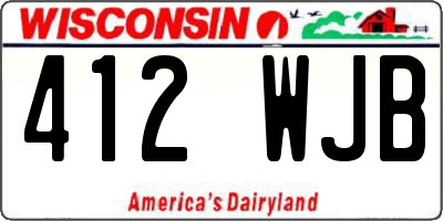 WI license plate 412WJB