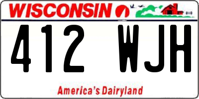 WI license plate 412WJH