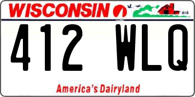 WI license plate 412WLQ
