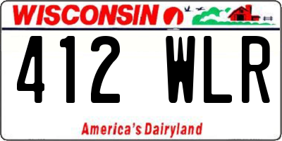 WI license plate 412WLR