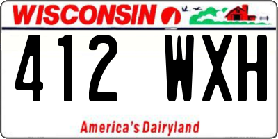 WI license plate 412WXH