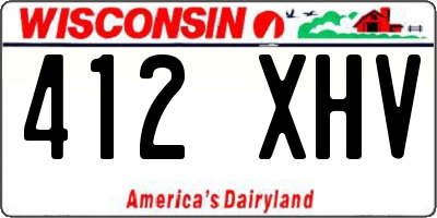 WI license plate 412XHV