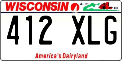 WI license plate 412XLG
