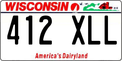 WI license plate 412XLL