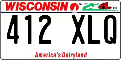 WI license plate 412XLQ
